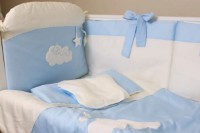 Lenjerie de pat pentru copii Perna Mea Satin Urs Blue