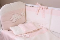 Lenjerie de pat pentru copii Perna Mea Satin Pisica Pink
