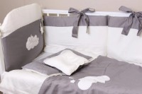 Lenjerie de pat pentru copii Perna Mea Satin Urs Grey