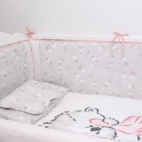 Lenjerie de pat pentru copii Perna Mea Teddy Love Pink