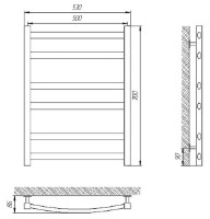 Полотенцесушитель Laris Grand E CK6 500x700 R фото №2 — интернет-магазин Desire.md