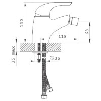 Baterie pentru bideu Ferro Genova VerdeLine BGE6VL imaginea #2 — magazin online Desire.md