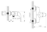 Смеситель для душа Ferro Genova VerdeLine BGE7VL фото №2 — интернет-магазин Desire.md