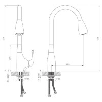 Смеситель для кухни Ferro Genova VerdeLine BGE8AVL фото №2 — интернет-магазин Desire.md