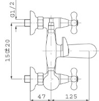 Baterie pentru cadă Ferro Retro XD11 imaginea #3 — magazin online Desire.md
