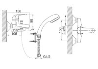 Baterie pentru cadă Ferro Vasto BVA11 imaginea #2 — magazin online Desire.md