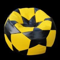 Fotoliu puf Relaxtime Football Big STAR Black&Yelow imaginea #2 — magazin online Desire.md