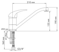 Baterie bucătărie Plados Quarmix UG94 Avena imaginea #2 — magazin online Desire.md
