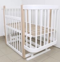 Pătuţ Кузя Miya White Natur на маятнике imaginea #8 — magazin online Desire.md