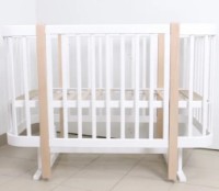 Pătuţ Кузя Miya White Natur на маятнике imaginea #10 — magazin online Desire.md