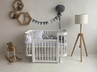 Кроватка Кузя Miya White на маятнике фото №2 — интернет-магазин Desire.md