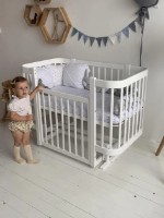 Кроватка Кузя Miya White на маятнике фото №3 — интернет-магазин Desire.md