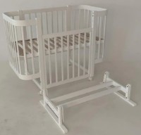 Кроватка Кузя Miya White на маятнике фото №4 — интернет-магазин Desire.md