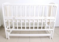 Кроватка Кузя Кролик Белый на маятнике фото №2 — интернет-магазин Desire.md