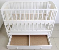 Кроватка Кузя Кролик Белый на маятнике с ящиком фото №3 — интернет-магазин Desire.md