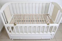 Кроватка Кузя Кролик Белый на маятнике с ящиком фото №10 — интернет-магазин Desire.md