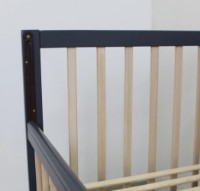 Кроватка Кузя София Антрацит Натур на маятнике с ящиком фото №3 — интернет-магазин Desire.md