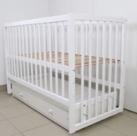 Pătuţ Кузя София Белый на маятнике с ящиком