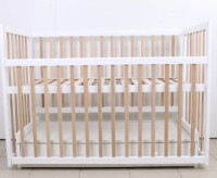 Кроватка Кузя София Белый Натур на маятнике с ящиком фото №3 — интернет-магазин Desire.md