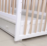 Кроватка Кузя София Белый Натур на маятнике с ящиком фото №5 — интернет-магазин Desire.md