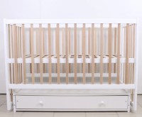 Кроватка Кузя София Белый Натур на маятнике с ящиком фото №8 — интернет-магазин Desire.md