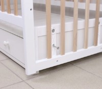 Кроватка Кузя София Белый Натур на маятнике с ящиком фото №10 — интернет-магазин Desire.md