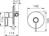 Смеситель для душа F-Design Zaffiro Black FD1-ZFR-7PA-22 фото №2 — интернет-магазин Desire.md