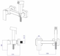 Duș igienic Mat|eco Yago 1150 (114273) imaginea #2 — magazin online Desire.md
