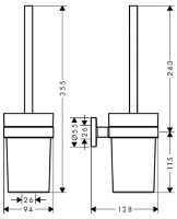 Ершик для унитаза Hansgrohe Logis Universal (41722000) фото №2 — интернет-магазин Desire.md