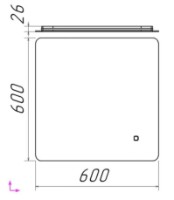 Oglindă baie Bayro Moon 600x600 Led Touch (115273) imaginea #3 — magazin online Desire.md