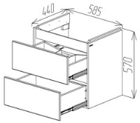 Dulap pentru lavoar Bayro Trend Como/Moduo 600 (113428) imaginea #5 — magazin online Desire.md