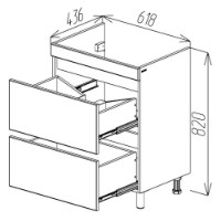 Dulap pentru lavoar Bayro Trend Soft 650 (114570) imaginea #5 — magazin online Desire.md