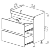 Dulap pentru lavoar Bayro Trend Soft 800 (114571) imaginea #4 — magazin online Desire.md