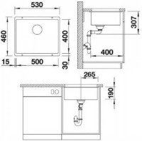 Кухонная мойка Blanco Rotan 500-U (526098) фото №2 — интернет-магазин Desire.md