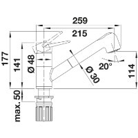 Baterie bucătărie Blanco Wega-S II (526422) imaginea #2 — magazin online Desire.md