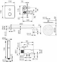Душевой набор F-Design Meandro FD1-MDR-7PSET2-11 фото №2 — интернет-магазин Desire.md