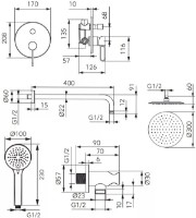 Душевой набор F-Design Zapffiro FD1-ZFR-7PSET1-22 фото №2 — интернет-магазин Desire.md