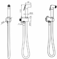 Duș igienic VOLLE Cascada H55 (1586.190101) imaginea #2 — magazin online Desire.md