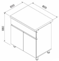 Кухонный модуль Ambianta Astra 800 BI Alb фото №3 — интернет-магазин Desire.md