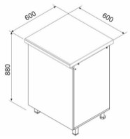 Кухонный модуль Ambianta Astra 600 CI Gri фото №2 — интернет-магазин Desire.md