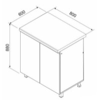 Кухонный модуль Ambianta Astra 800 AI Gri фото №2 — интернет-магазин Desire.md