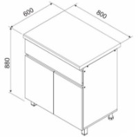Кухонный модуль Ambianta Astra 800 BI Gri фото №2 — интернет-магазин Desire.md