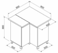 Кухонный модуль Ambianta Astra 900 Colt inferior Gri фото №2 — интернет-магазин Desire.md