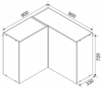 Bucatarie modulara Ambianta Astra 900 Colt Gri imaginea #2 — magazin online Desire.md