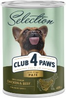 Hrană umedă pentru câini Club 4 Paws Selection Adult Pate Chicken & Beef 400g 12pcs imaginea #1 — magazin online Desire.md