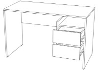 Письменный стол ML-Mobila МЛ-11 1200 Белый фото №2 — интернет-магазин Desire.md