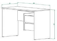 Письменный стол ML-Mobila МЛ-11 1200 Белый фото №3 — интернет-магазин Desire.md