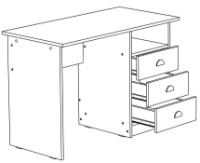 Masa de birou ML-Mobila Рио № 7 Stejar Sonoma/Alb imaginea #2 — magazin online Desire.md