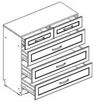 Комод ML-Mobila Ливерпуль №20 Слоновая Кость фото №3 — интернет-магазин Desire.md