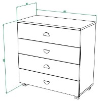 Comodă ML-Mobila Рио № 9 800 Stejar Sonoma/Alb imaginea #2 — magazin online Desire.md